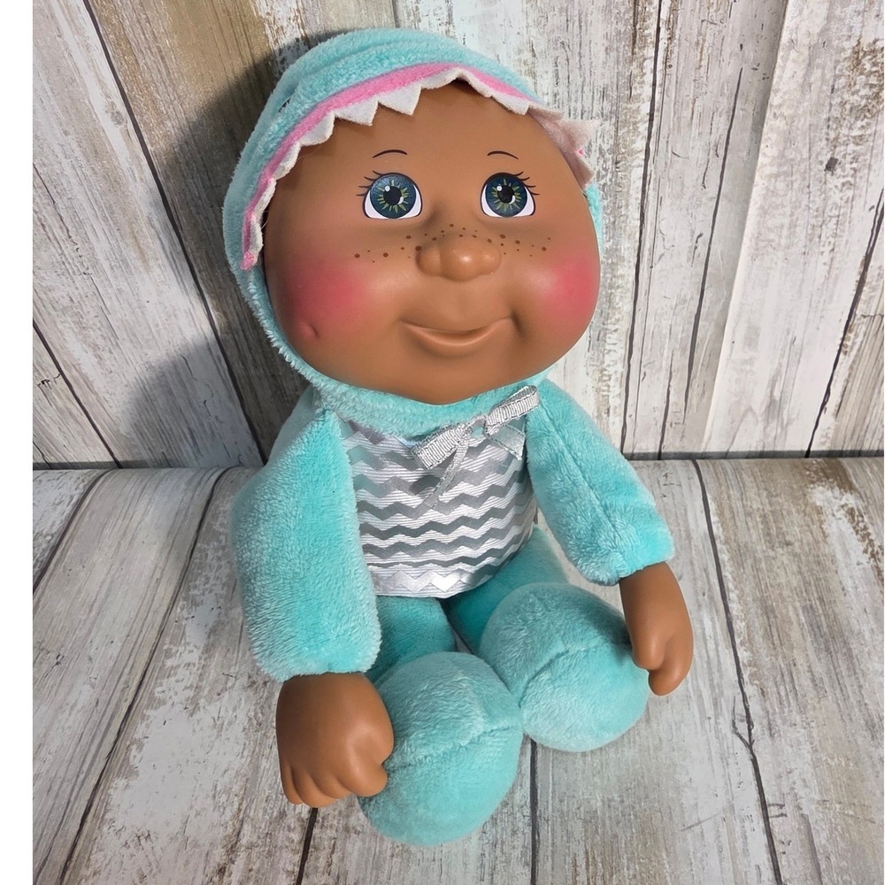Cabbage Patch Kids Cuties Plush Doll Lot‎ Jaye Lion Unicorn Shark 12 Inch Set - Picture 7 of 12